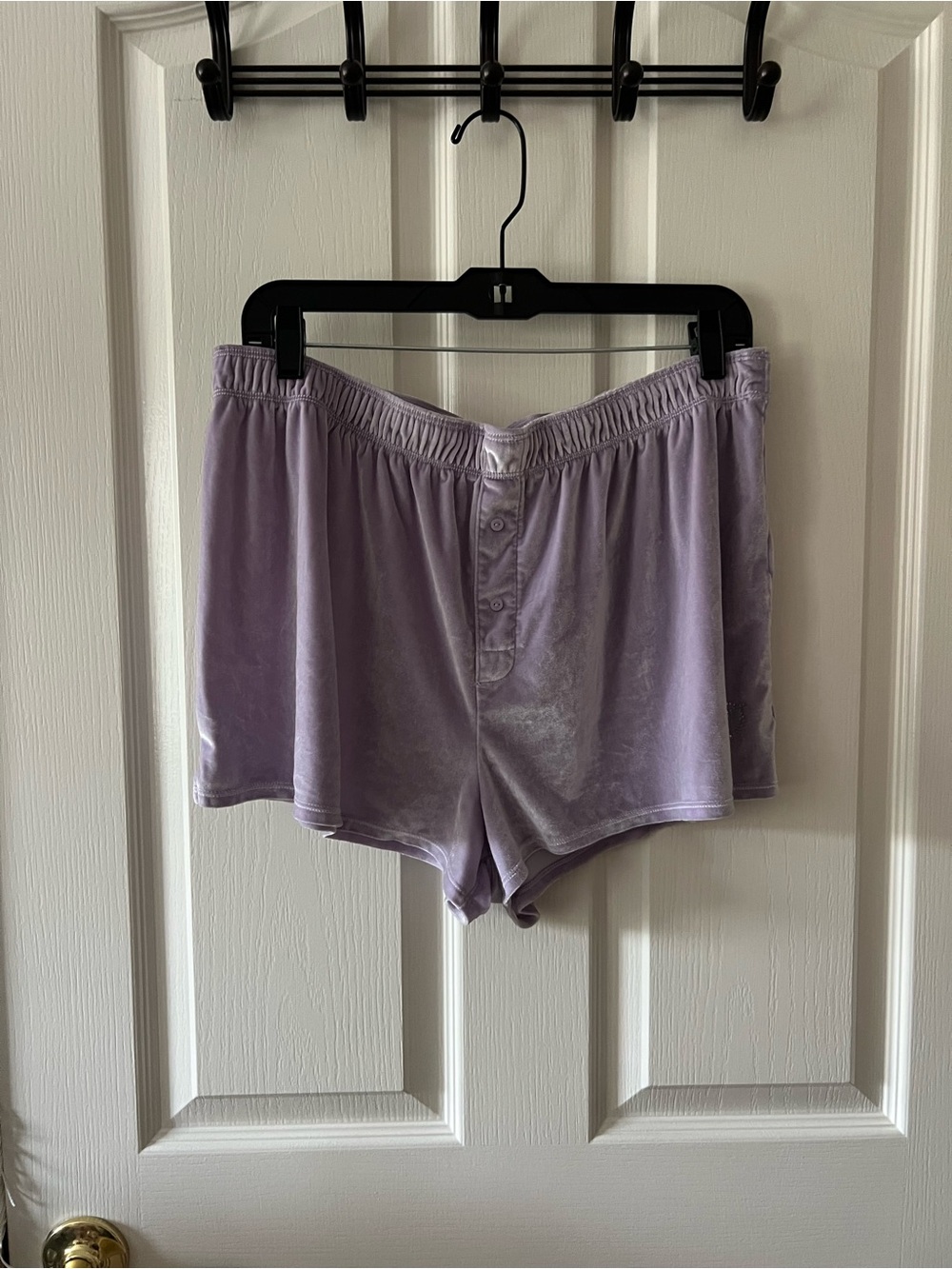 PINK by Victoria Secret Purple Velvet Shorts